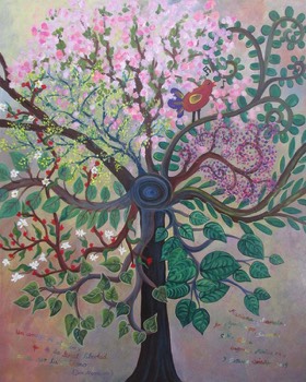  “Árbol no. 20”, 2019, Acrílico sobre tela, 100 x 80 cm 